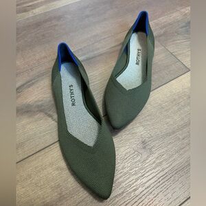 Rothy’s Green Point Toe Flats Size 8.5